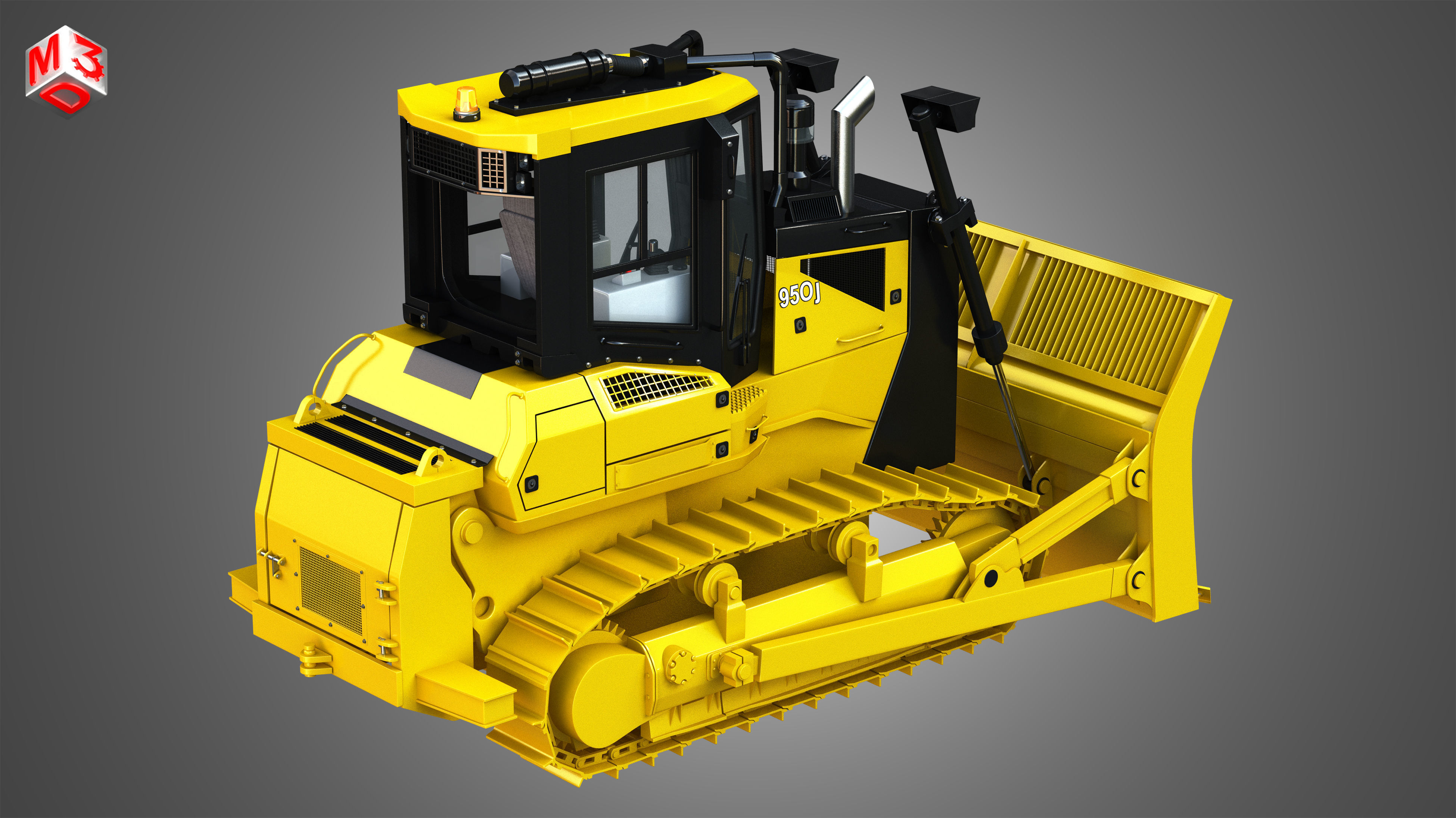 950J Crawler Dozer 3D model_8