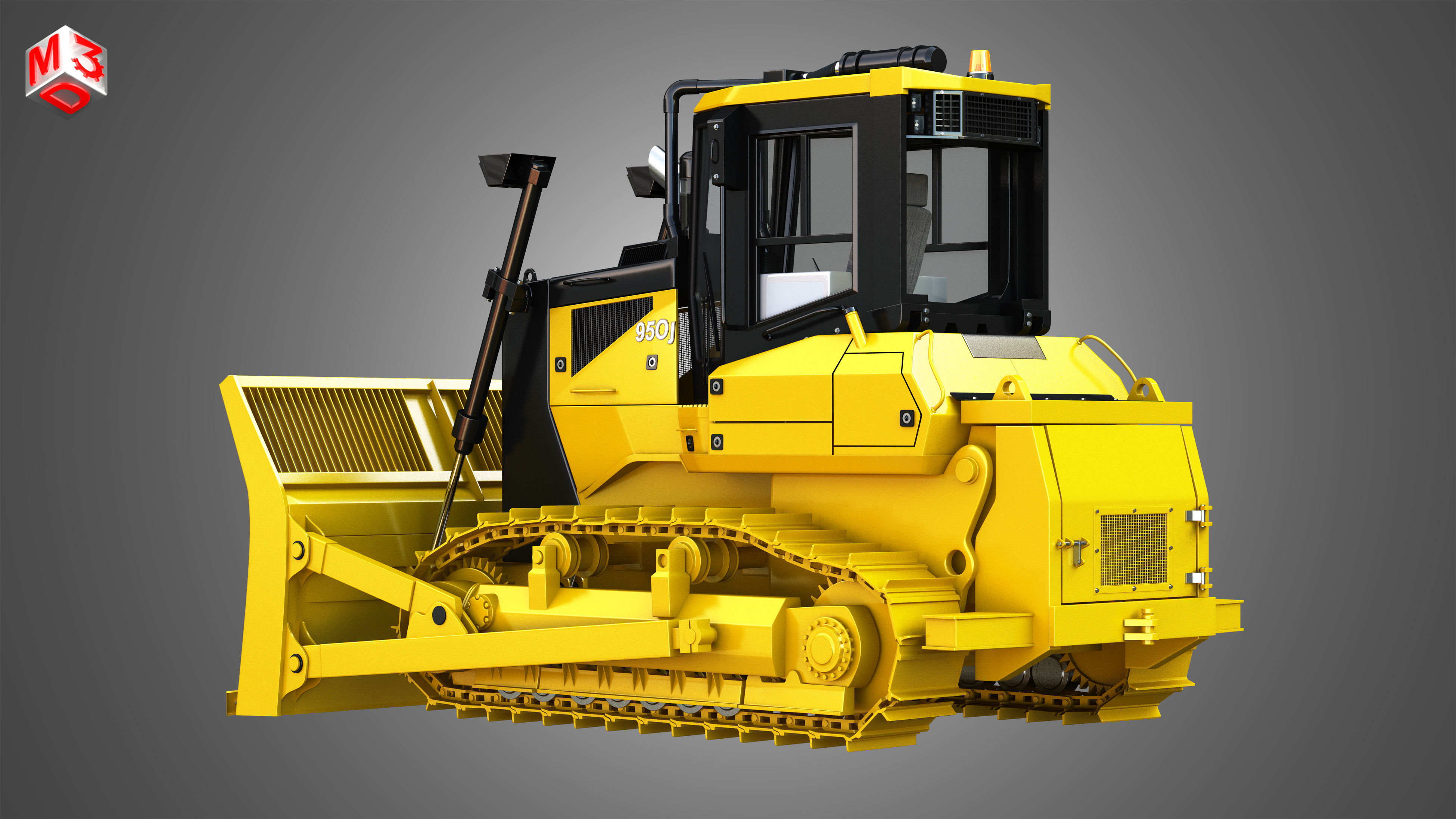 950J Crawler Dozer 3D model_4