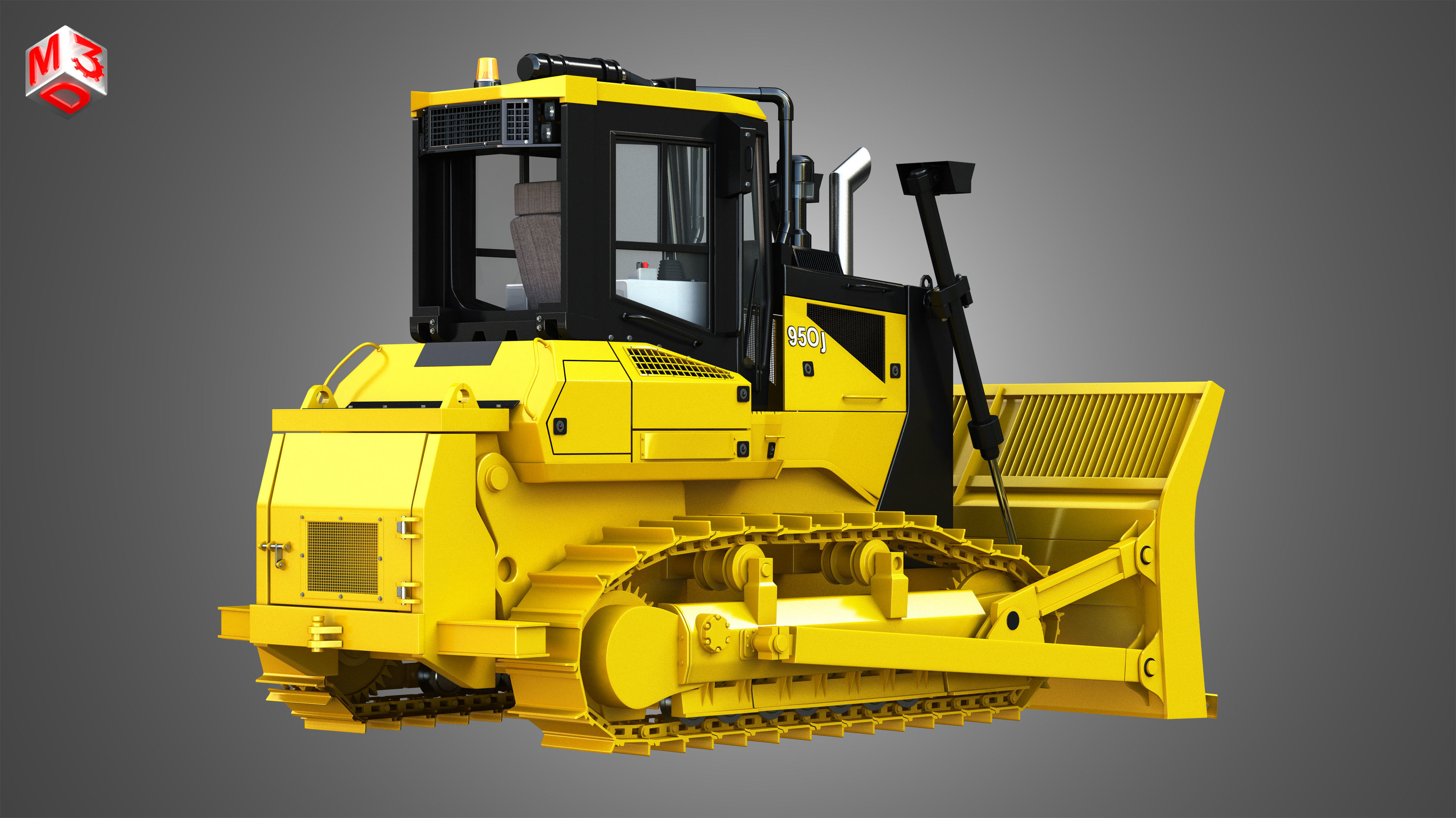 950J Crawler Dozer 3D model_2