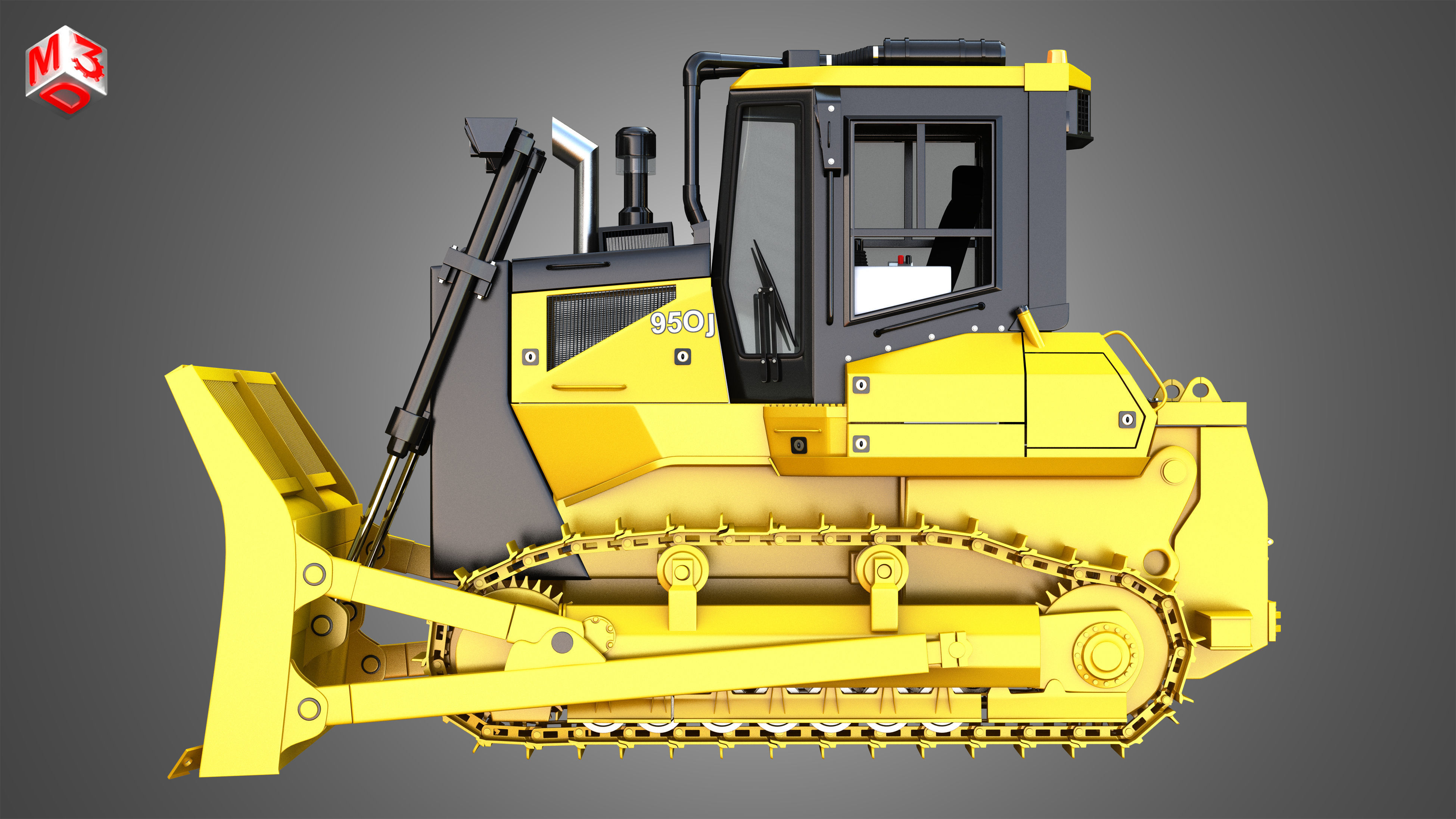 950J Crawler Dozer 3D model_5