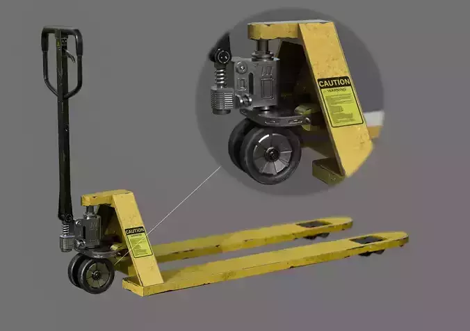Hand Pallet Truck Low-poly 3D model