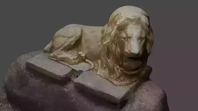 big cool lion Free 3D model