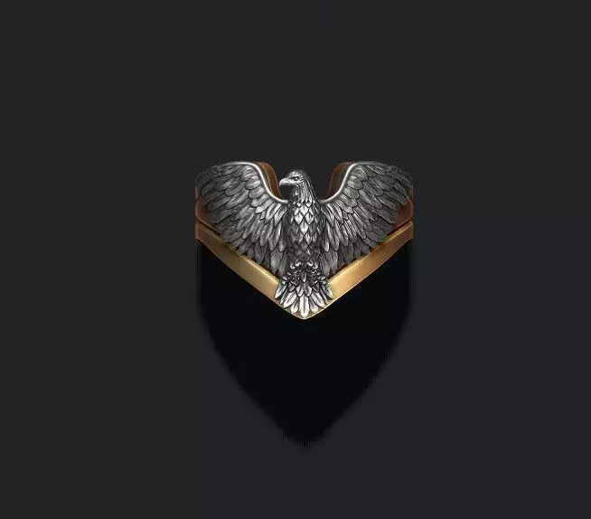 Eagle ring 3D print model_0