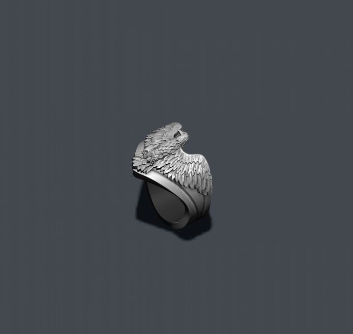 Eagle ring 3D print model_7