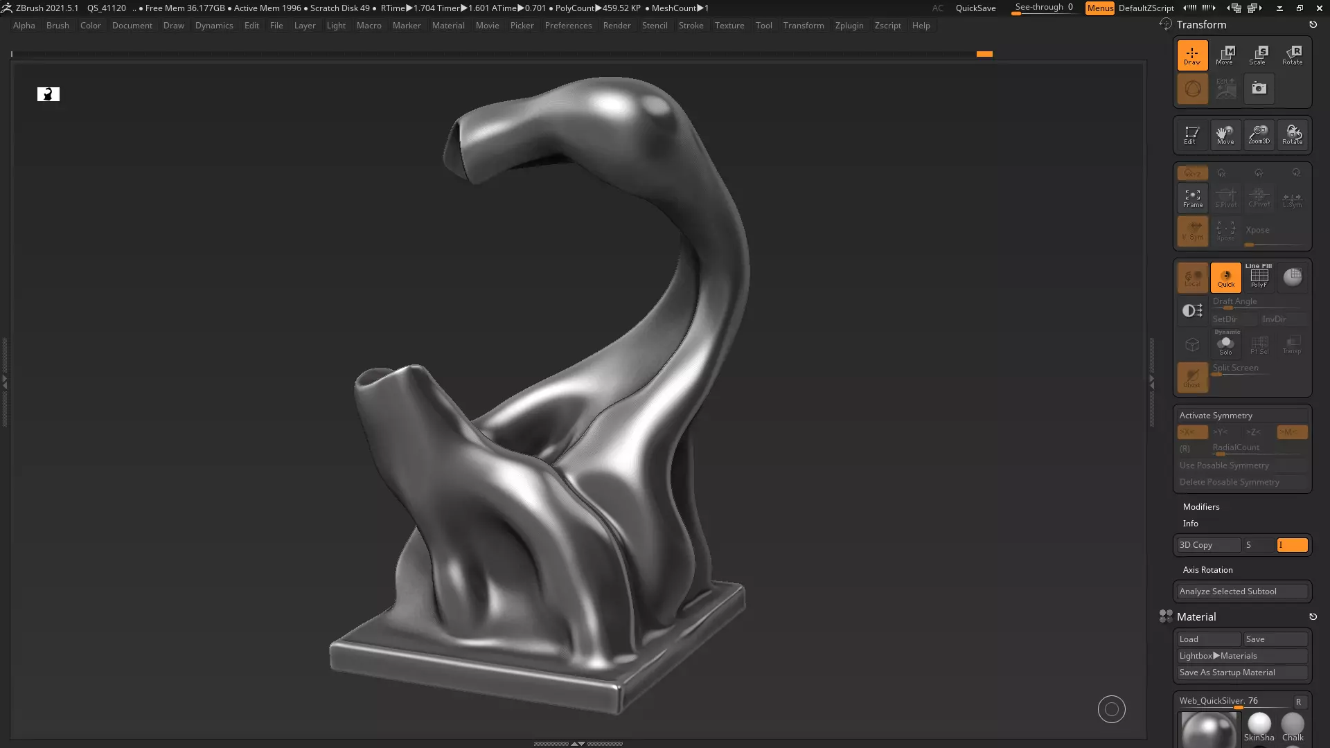 Modern Abstract Decorative sculpture 3d print model 35 3D print model