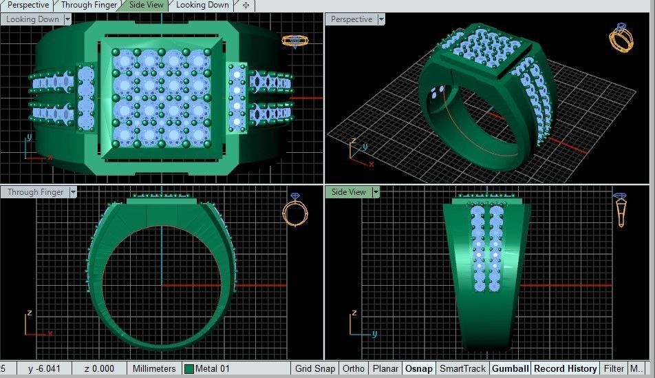 men ring 3D print model_5