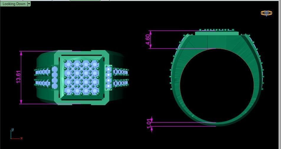 men ring 3D print model_6