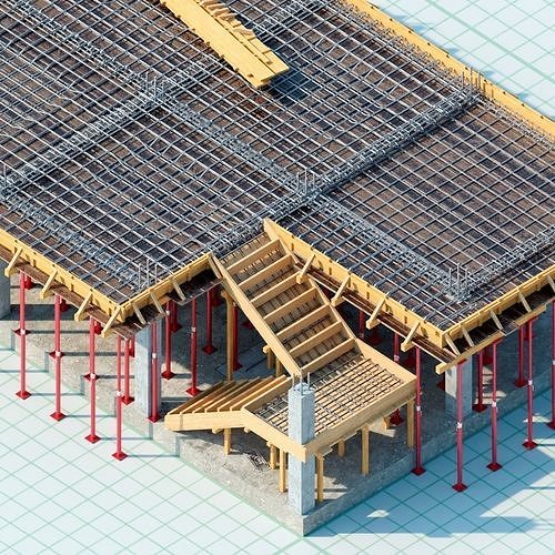Simple construction N3 Low-poly 3D model