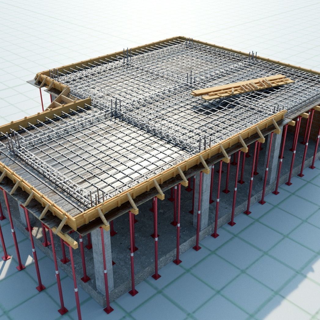 Simple construction N3 Low-poly 3D model_2