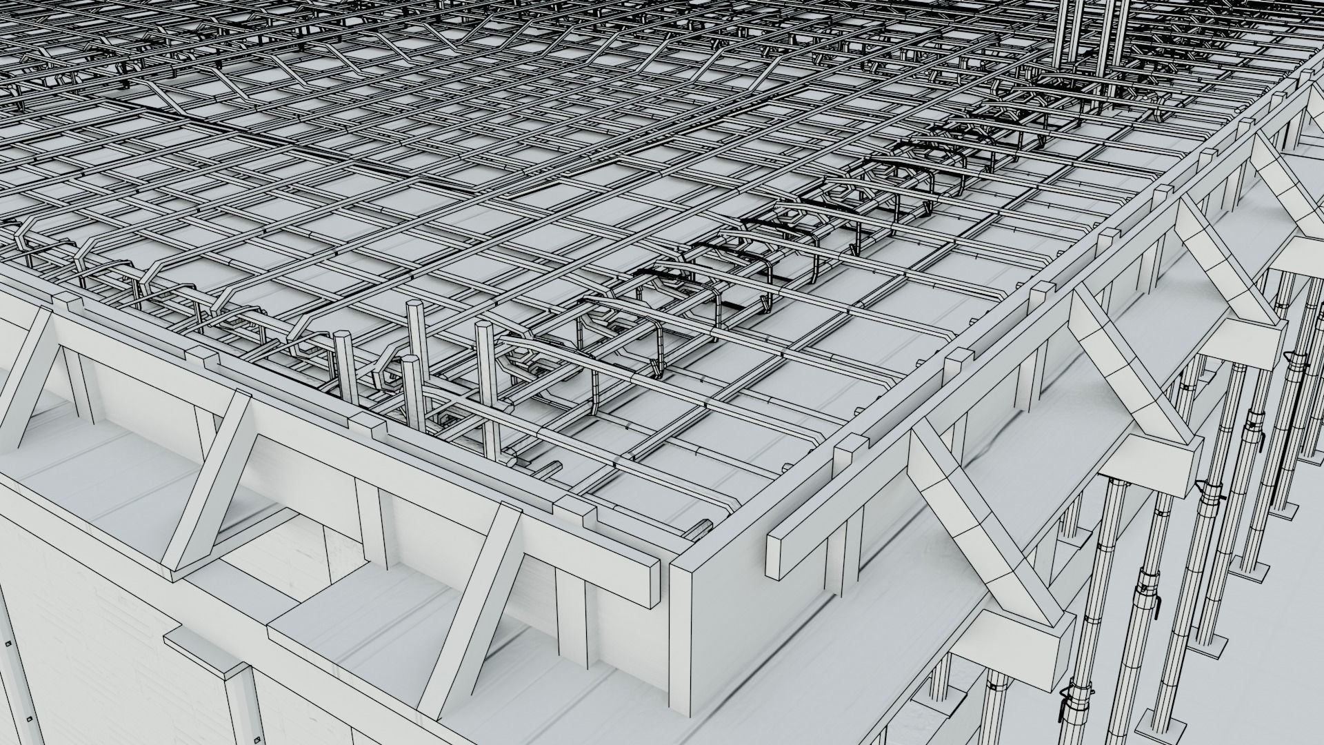 Simple construction N3 Low-poly 3D model_10