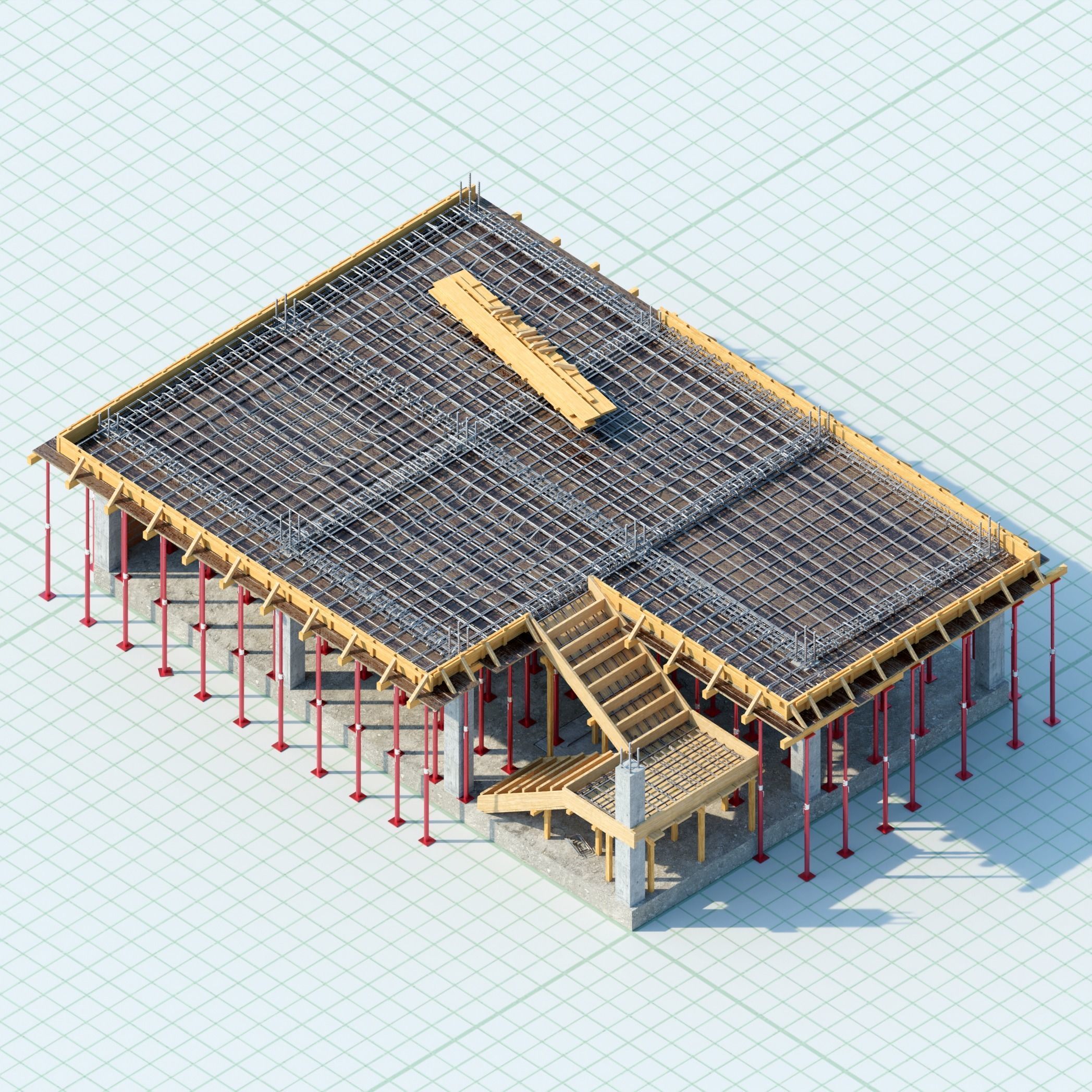 Simple construction N3 Low-poly 3D model_1