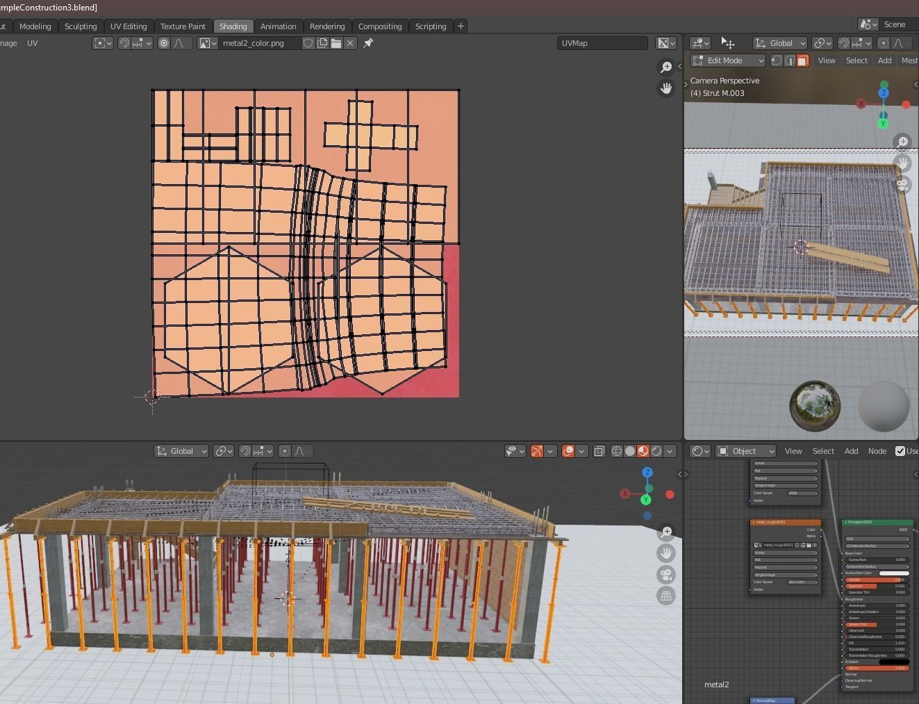 Simple construction N3 Low-poly 3D model_12