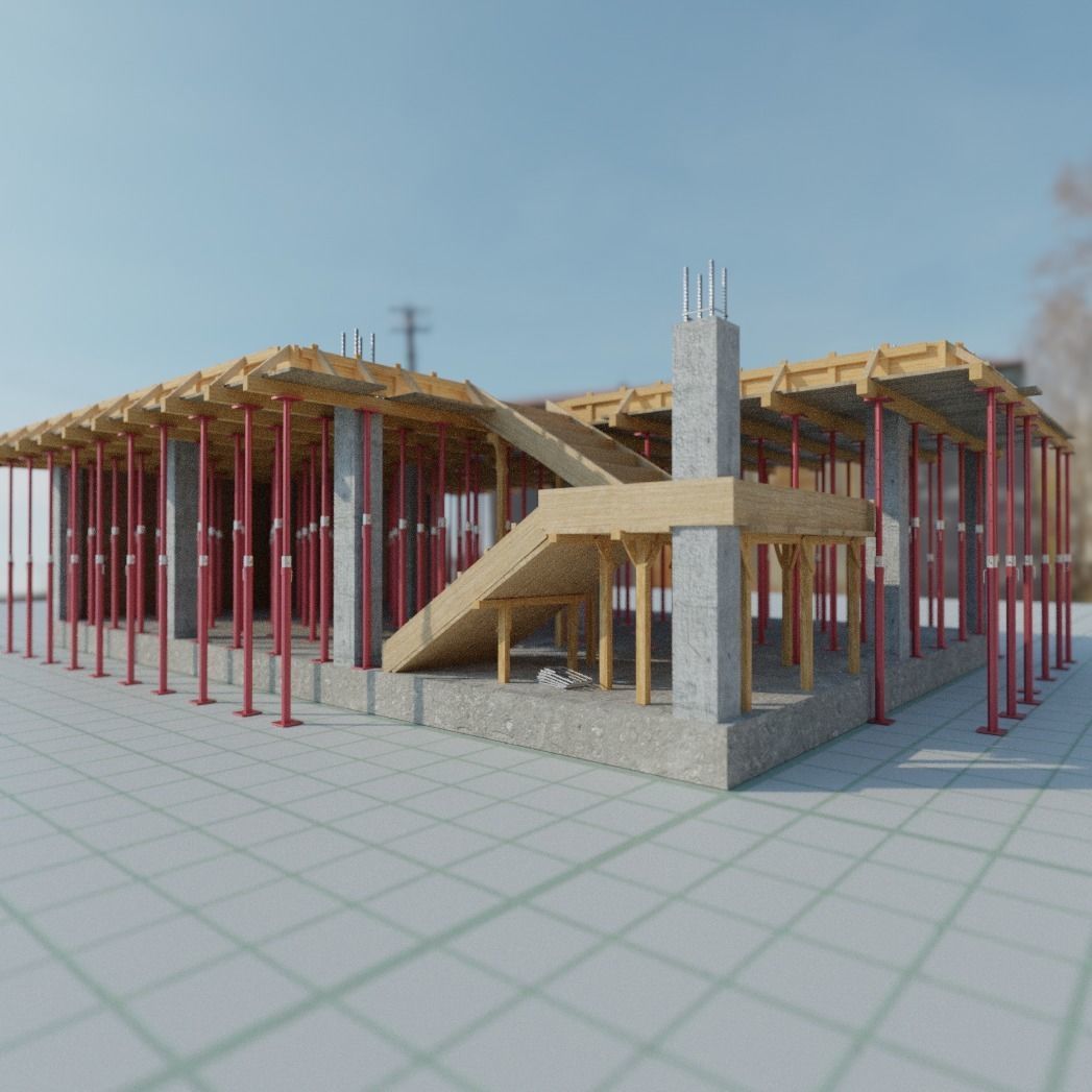 Simple construction N3 Low-poly 3D model_3