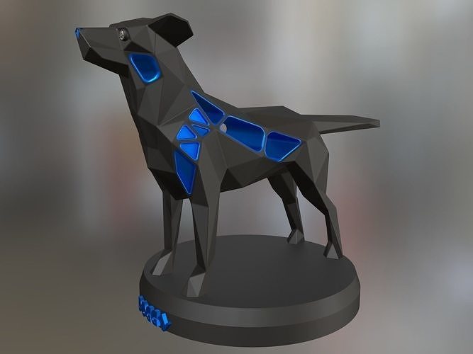 Voronoi Small Tan Dog 3D print model