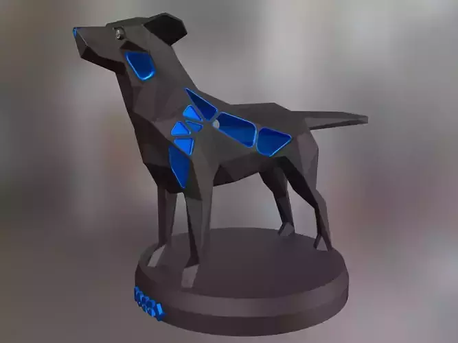 Voronoi Small Tan Dog