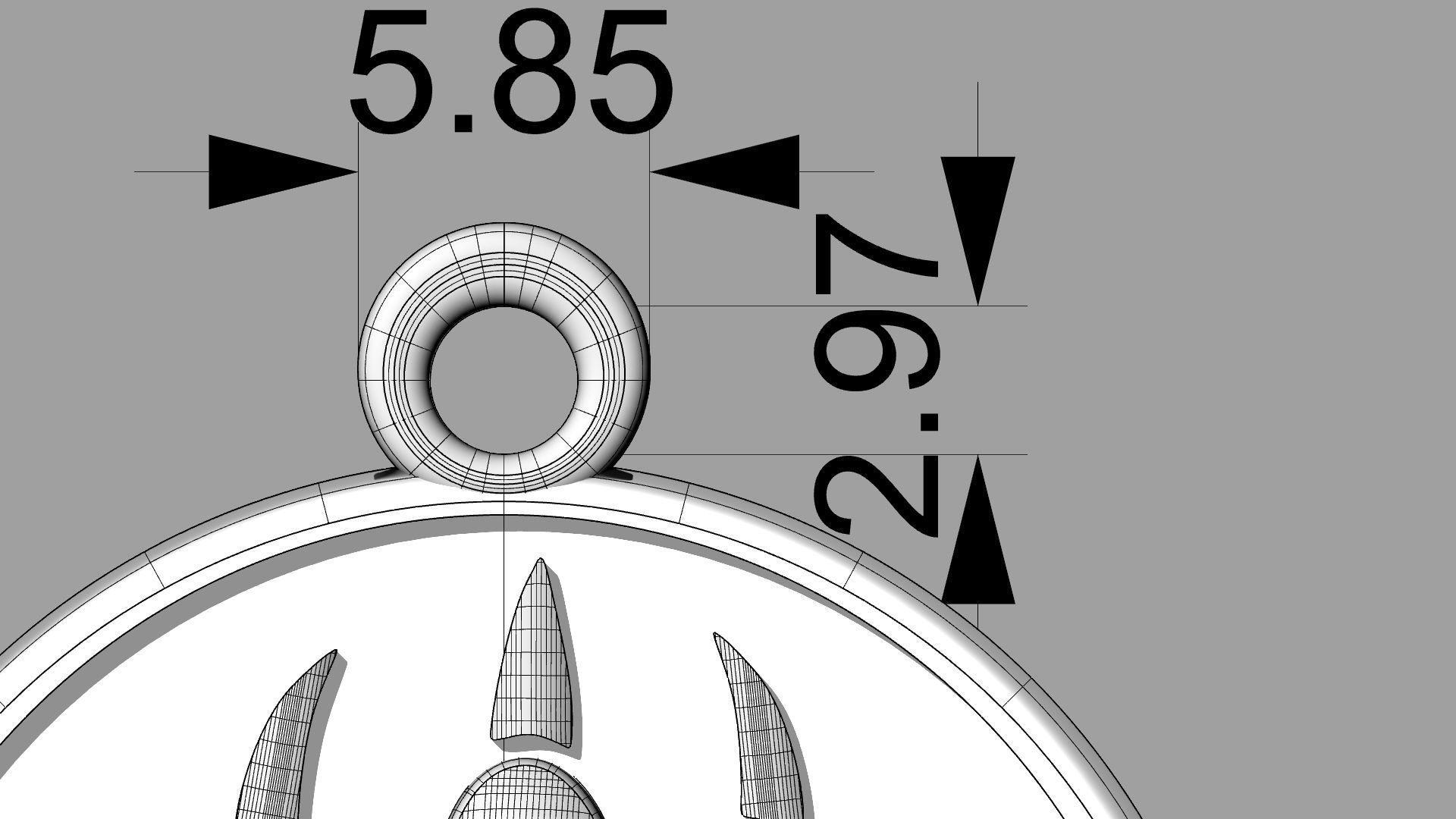 Bear Paw Pendant 3D print model_3