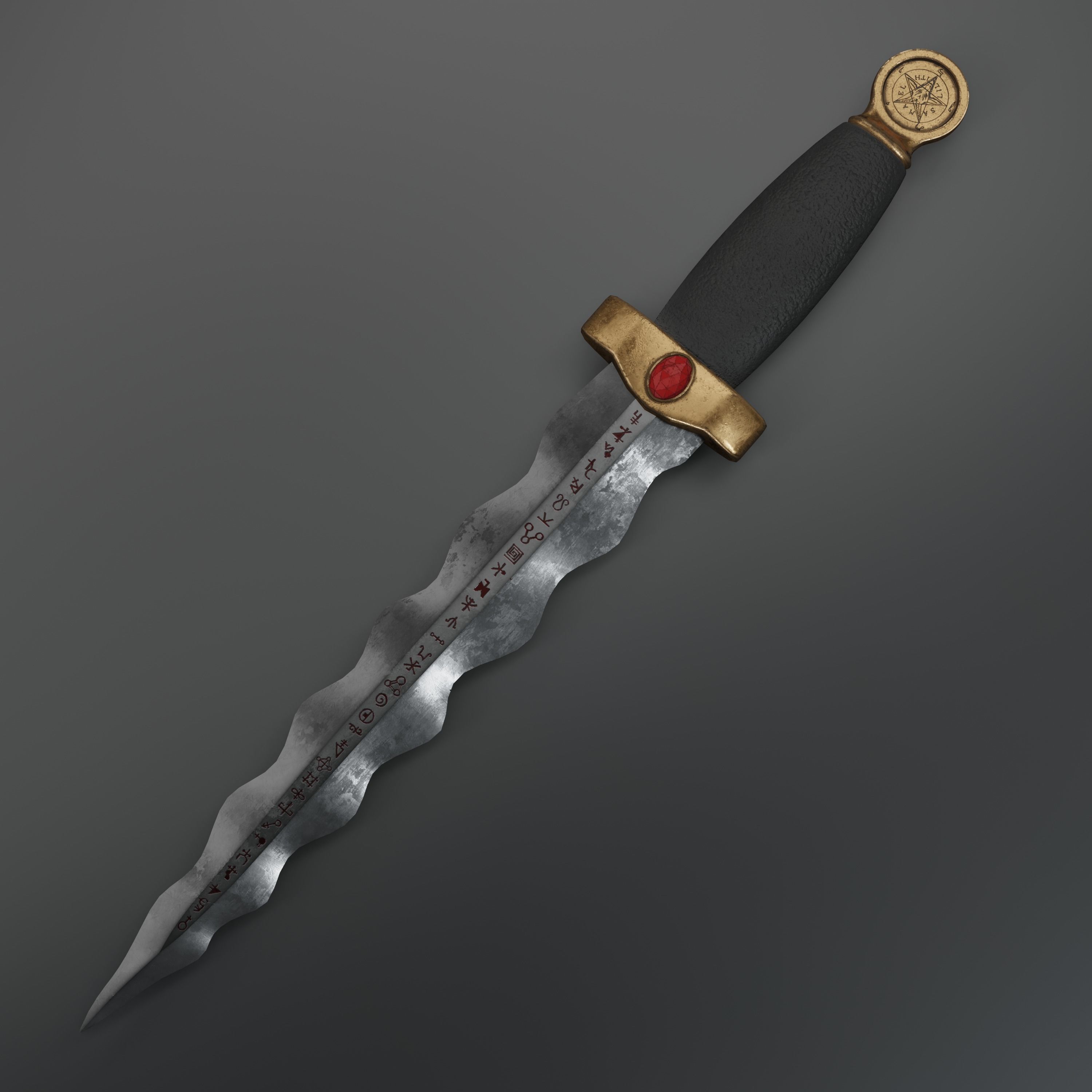Ritualistic Dagger 3D model_1