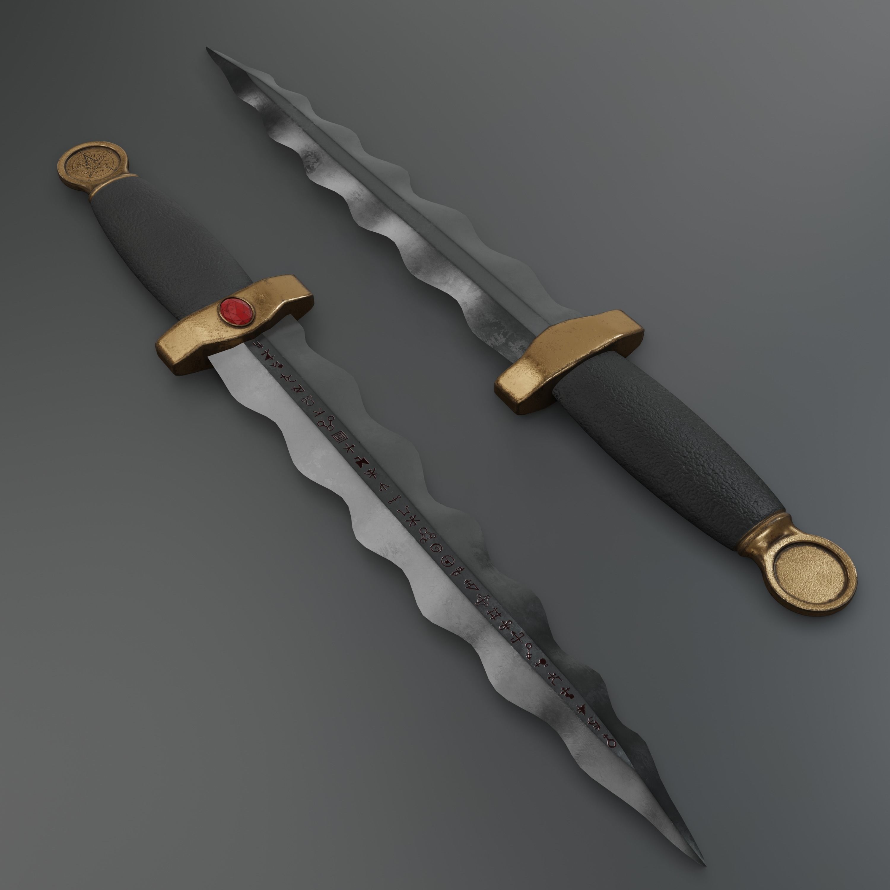 Ritualistic Dagger 3D model_4