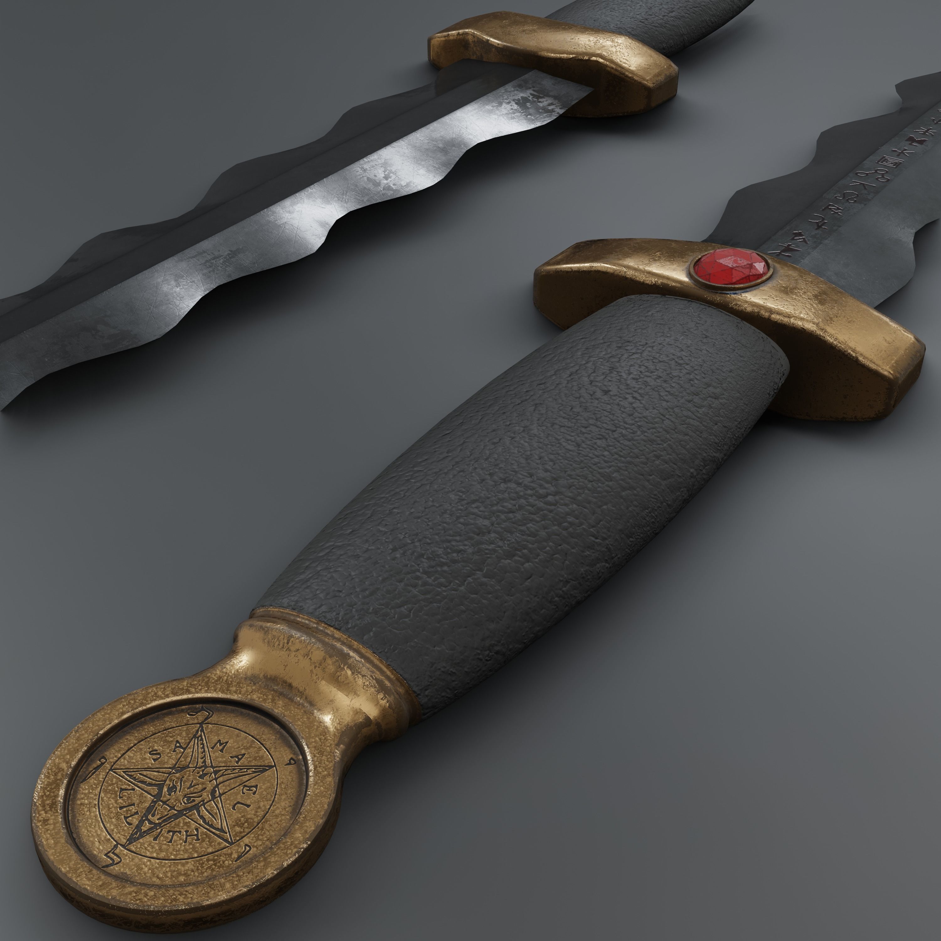 Ritualistic Dagger 3D model_3