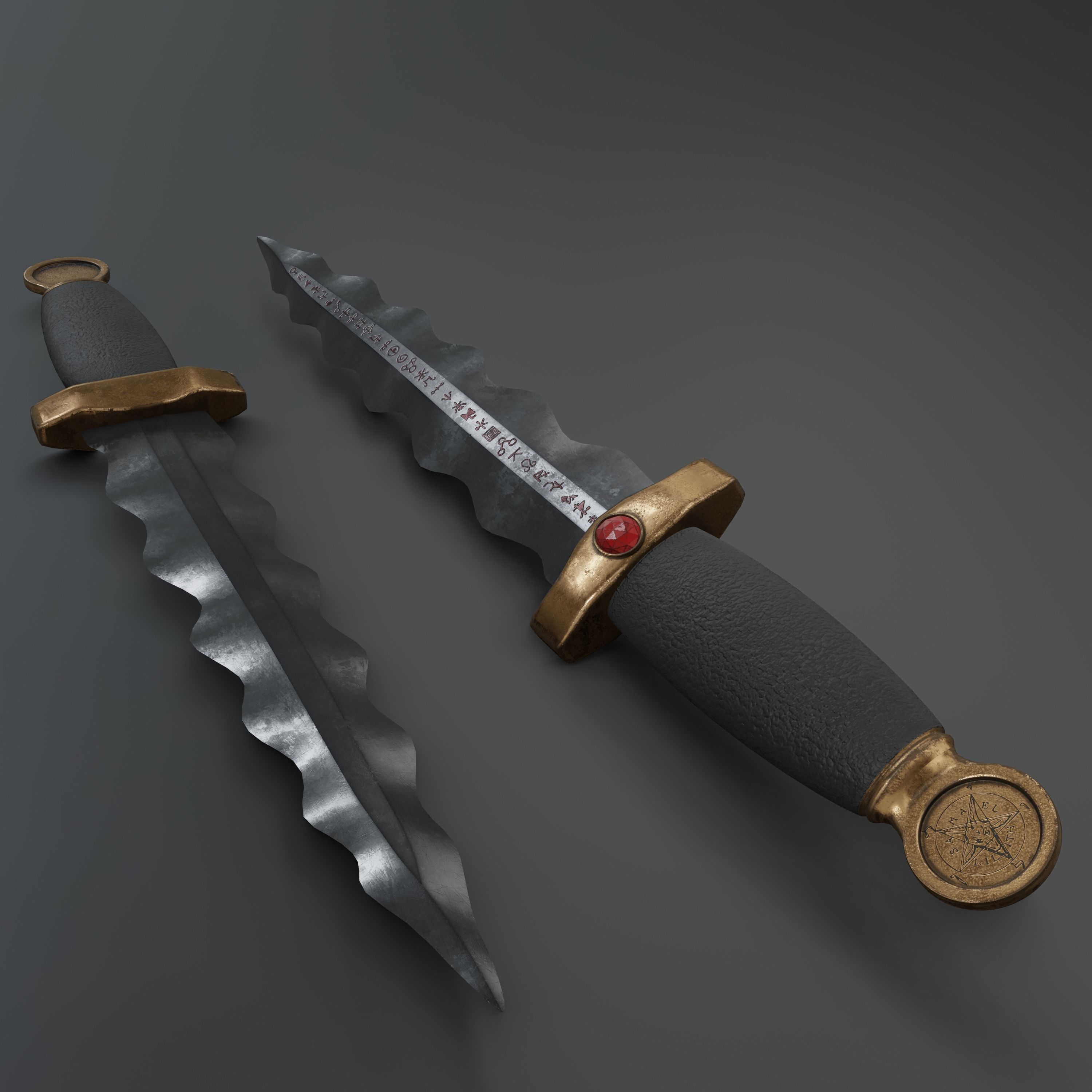 Ritualistic Dagger 3D model_2