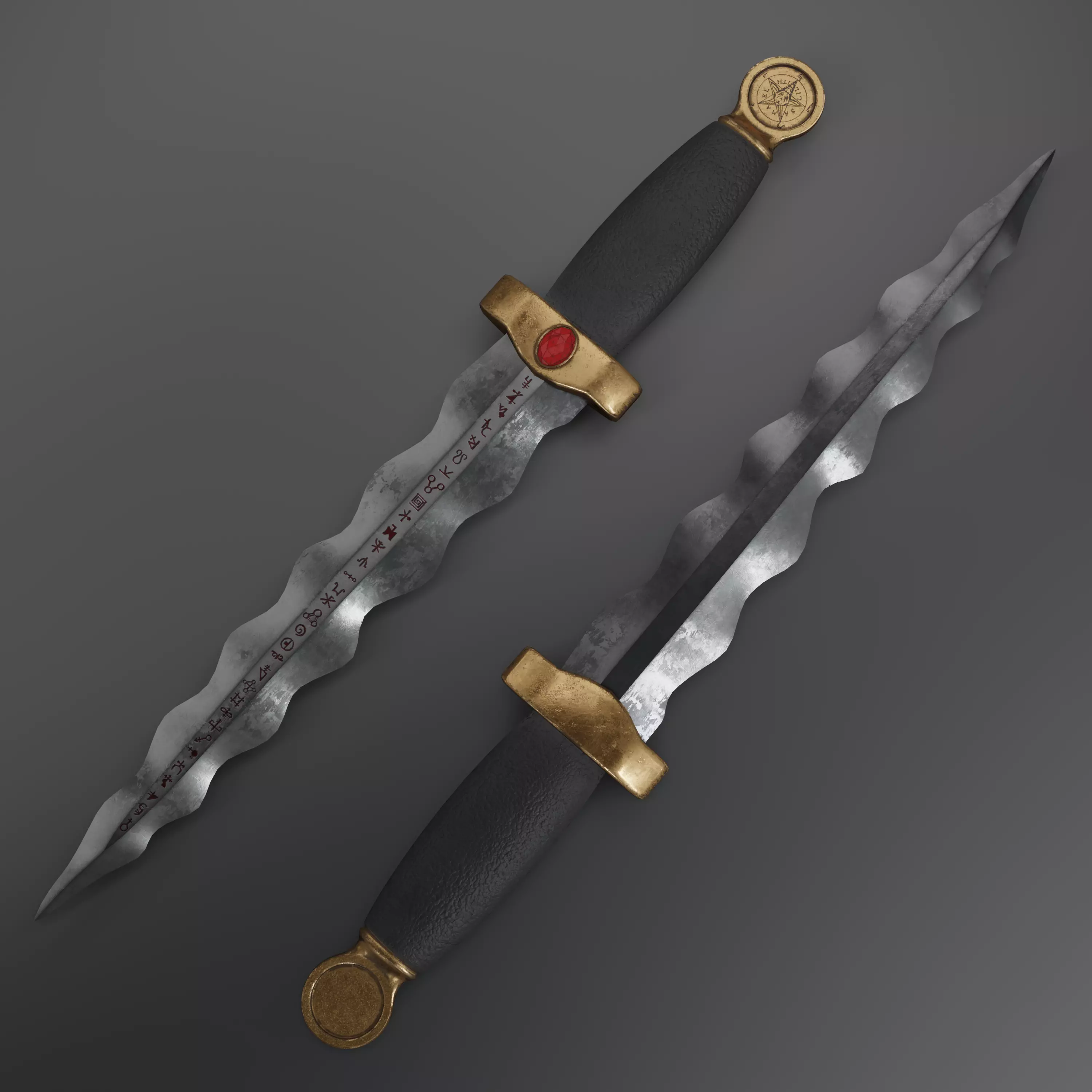 Ritualistic Dagger 3D model_0