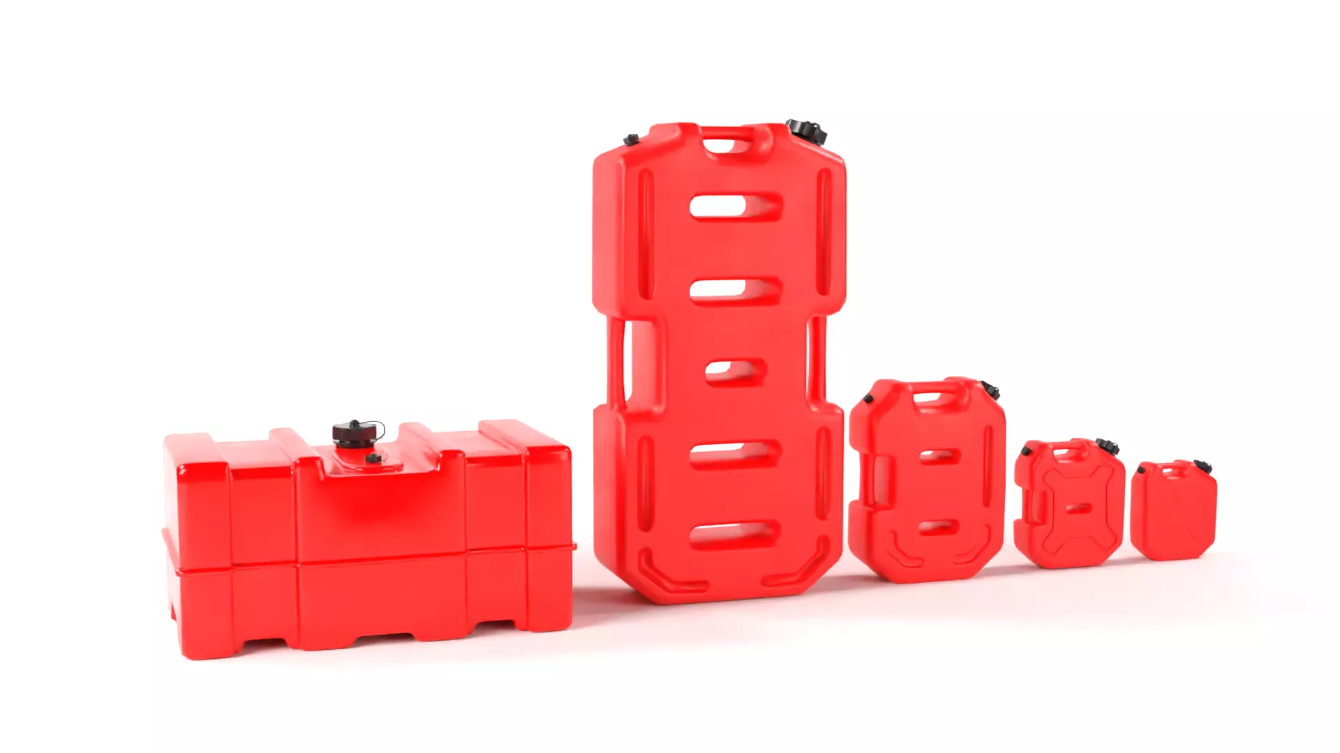 Fuel Tank Collection Low-poly 3D model_0