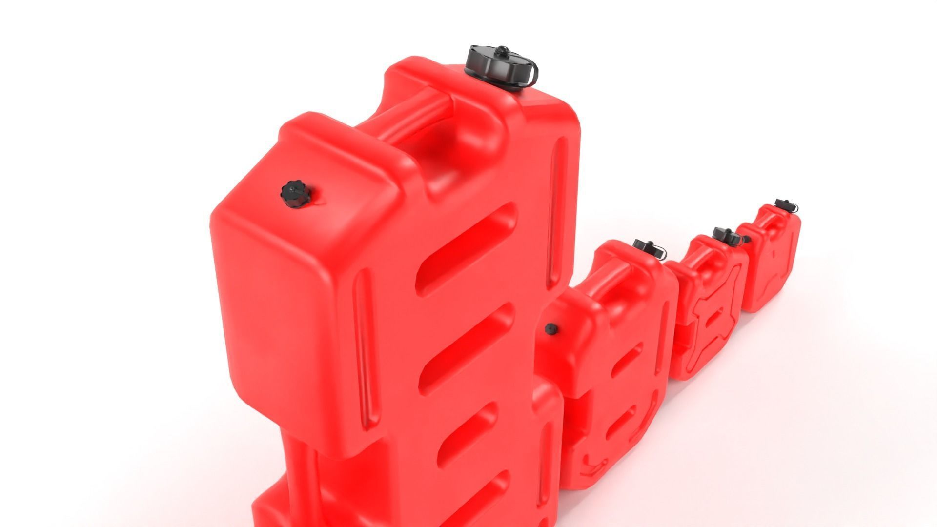 Fuel Tank Collection Low-poly 3D model_1