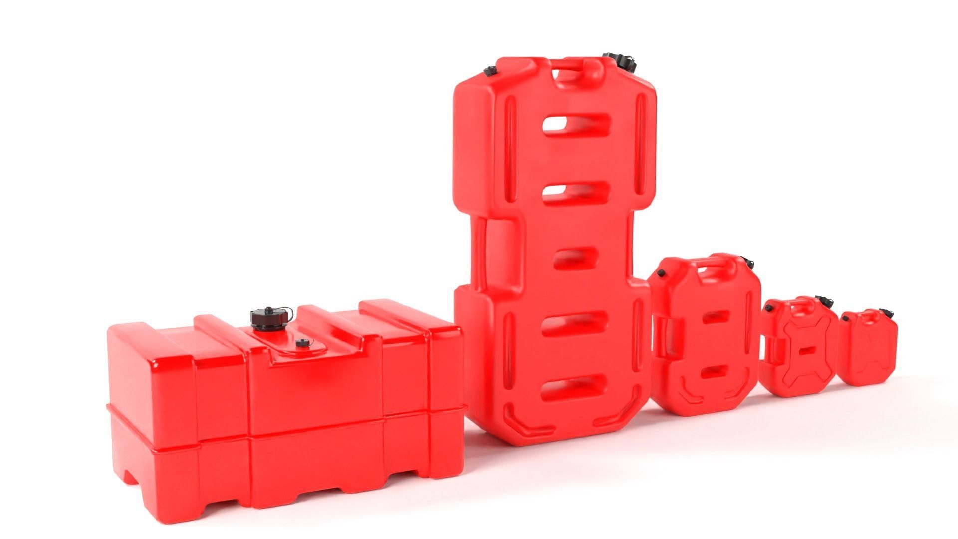 Fuel Tank Collection Low-poly 3D model_2