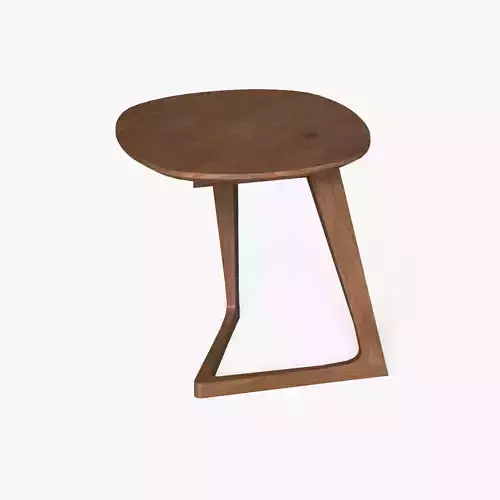 Mullaney C Table walnut finish Low-poly 3D model