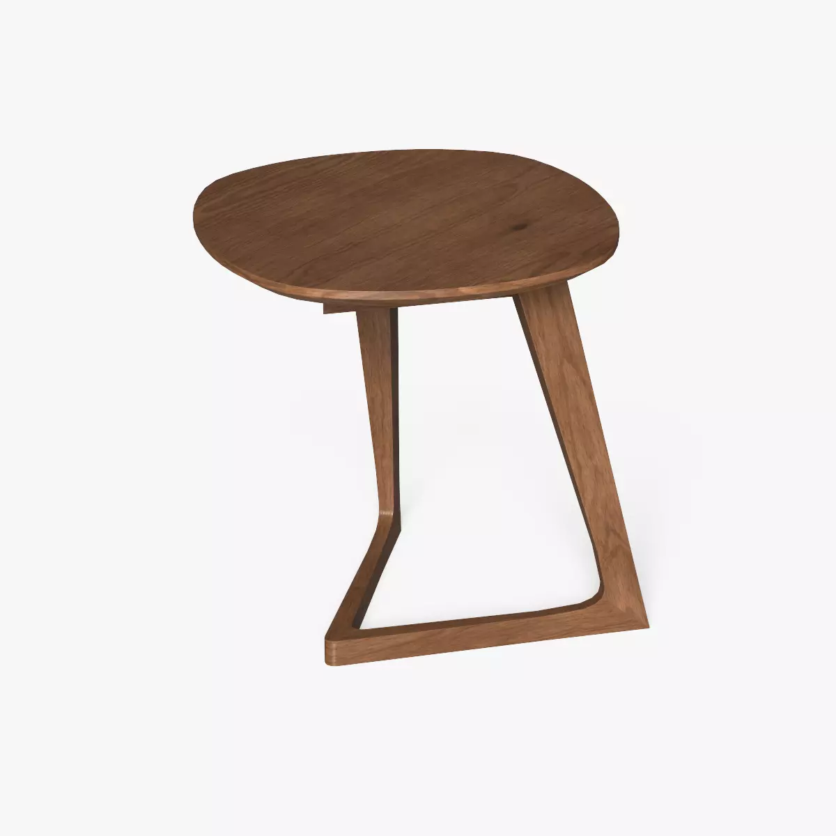 Mullaney C Table walnut finish Low-poly 3D model_0