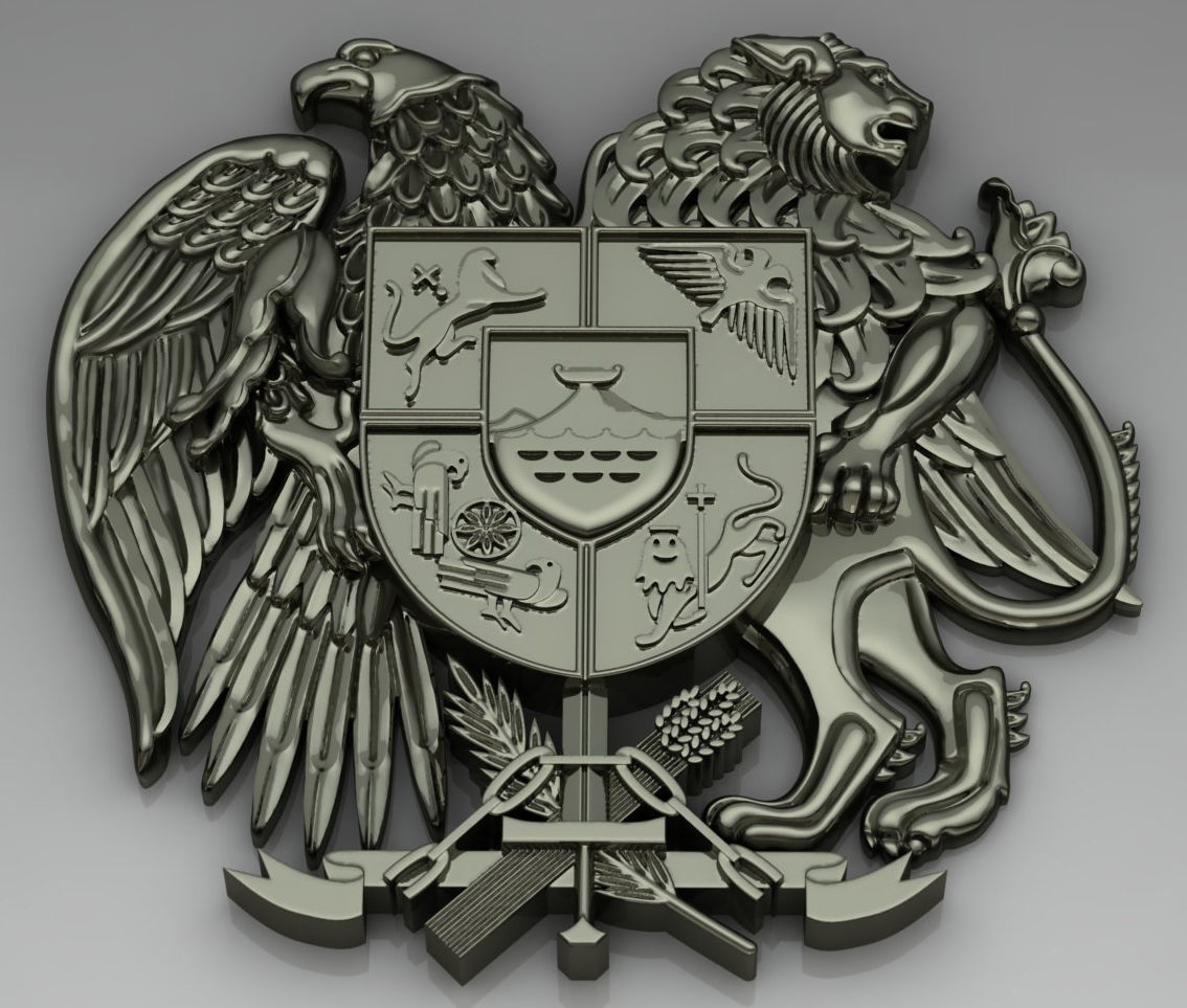 Armenian heraldic symbol 3D model 3D printable | CGTrader