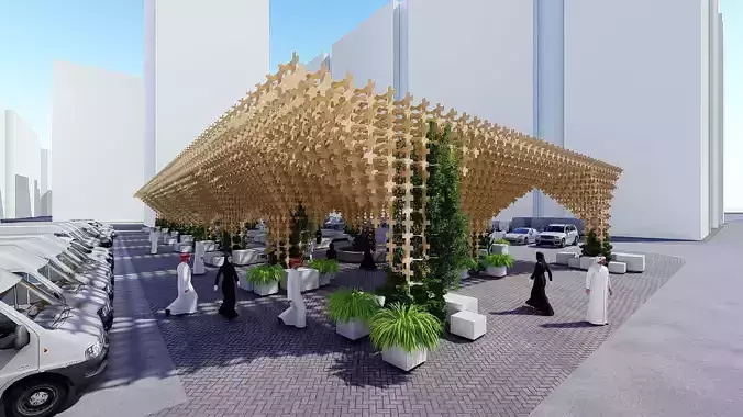 MODULE Bus stop 3D model