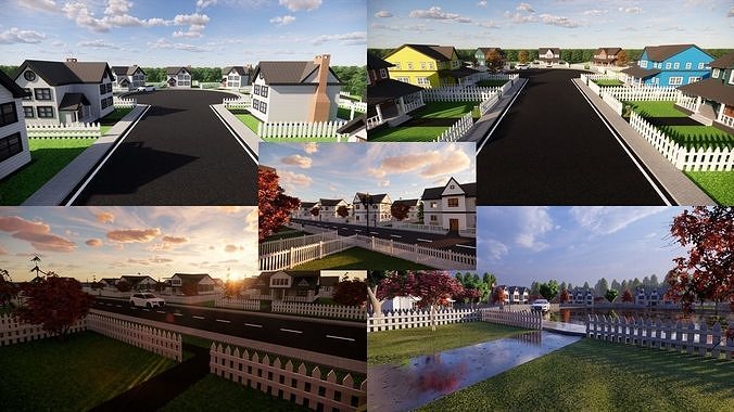 Neighborhood Pack 3D Model Collection