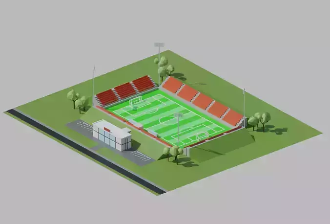 Stadium low poly upgradable modular kit