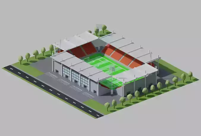 Stadium low poly upgradable modular kit