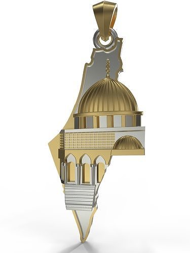al-aqsa mosque pendant 3D print model