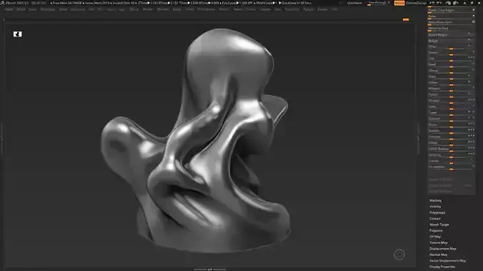 Modern Abstract Decorative sculpture 3d print model 36 3D print model