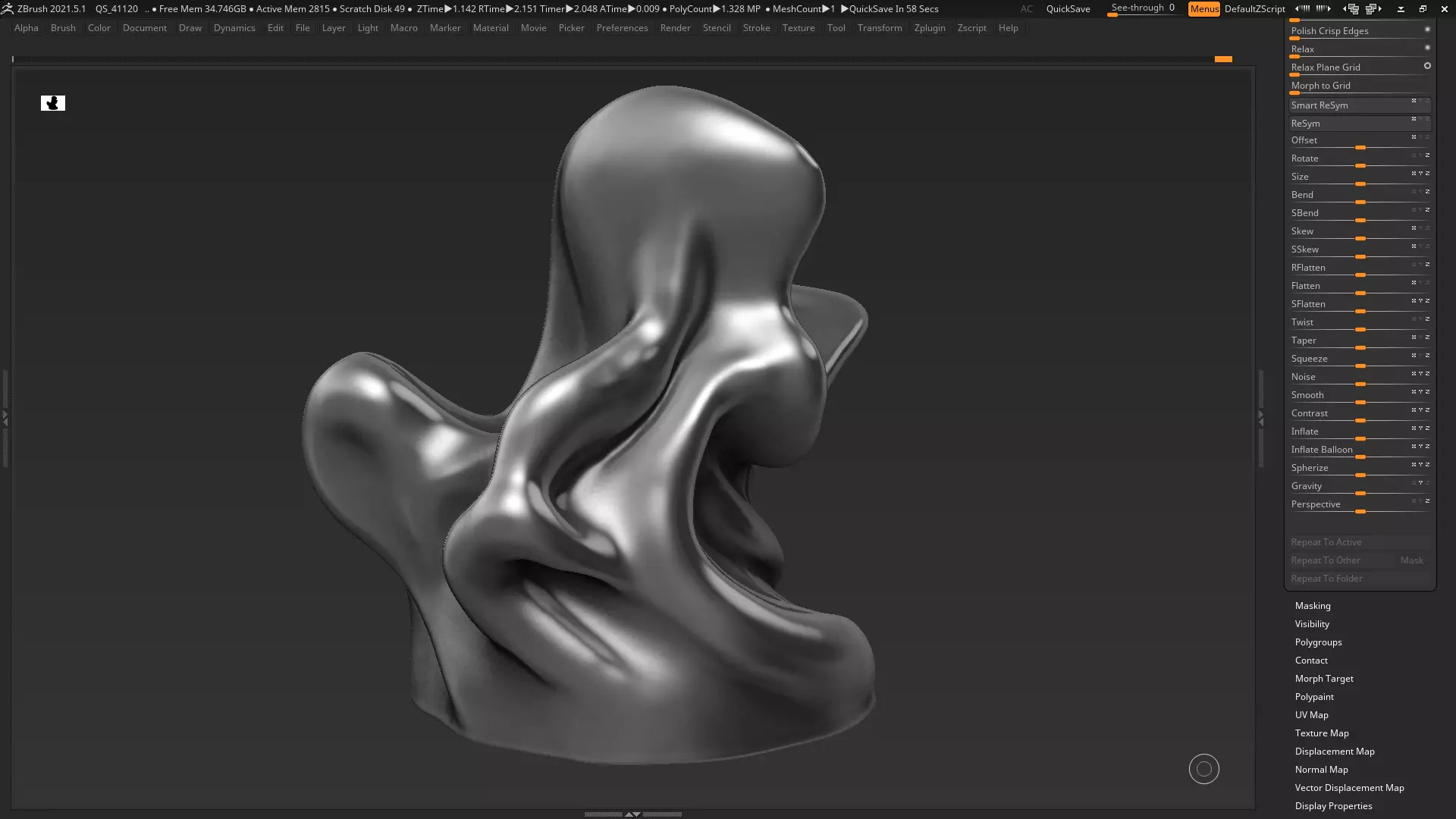 Modern Abstract Decorative sculpture 3d print model 36 3D print model