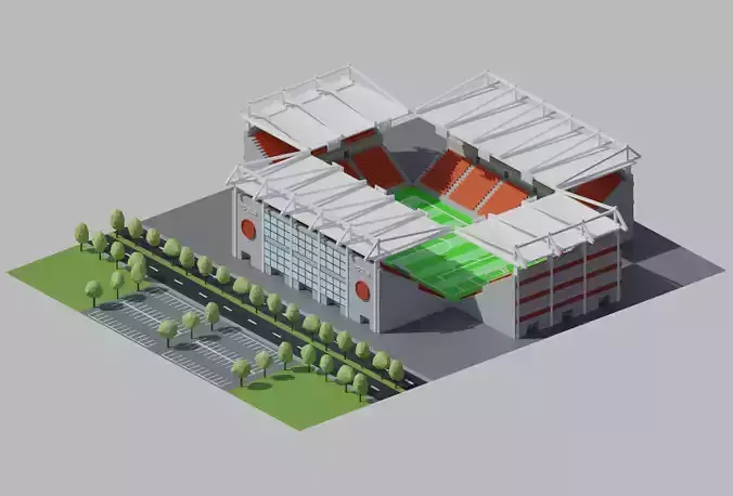 Stadium low poly upgradable modular kit 