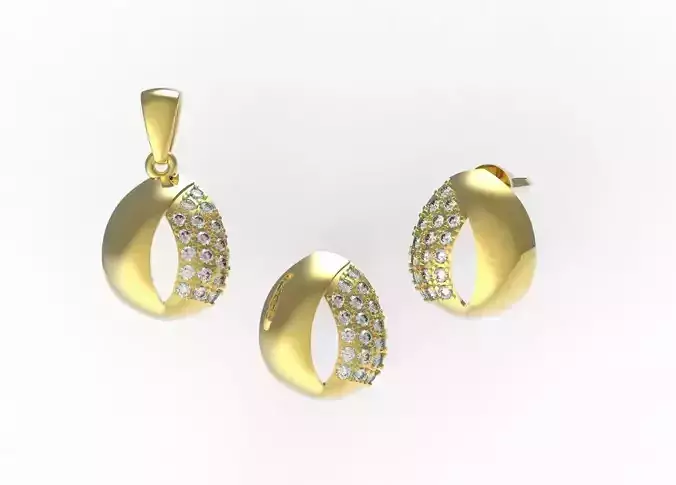 earring with gems