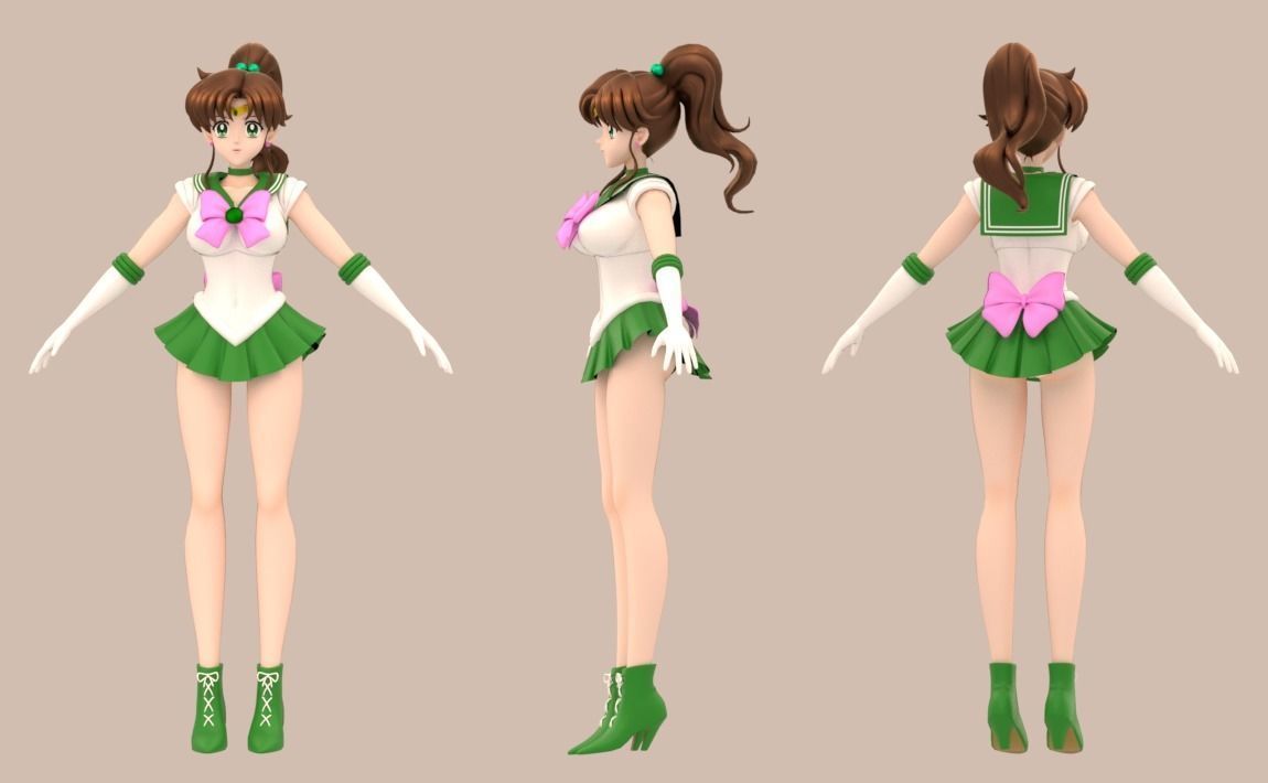 Sailor Jupiter 3D model_1