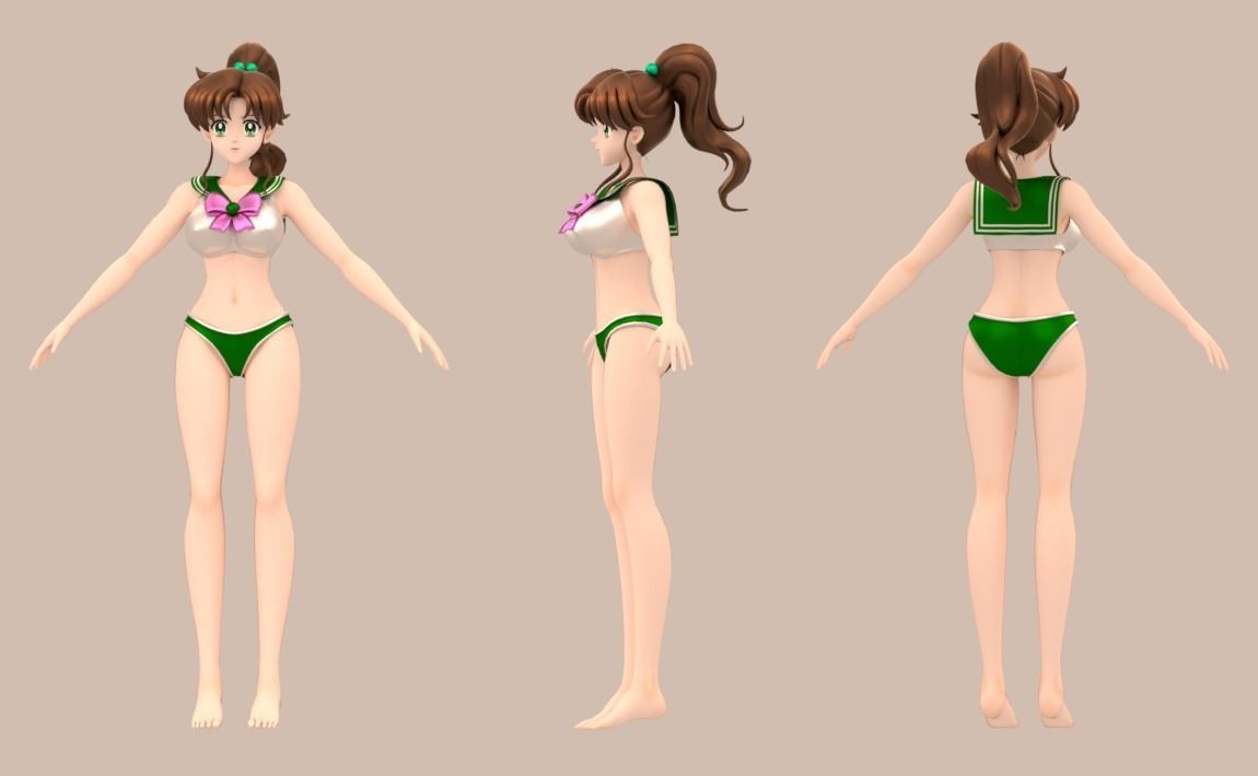 Sailor Jupiter 3D model_3