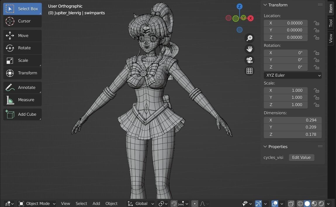 Sailor Jupiter 3D model_5