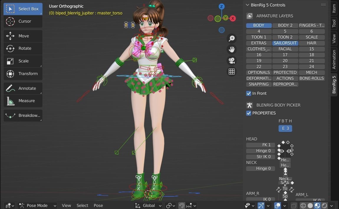 Sailor Jupiter 3D model_6