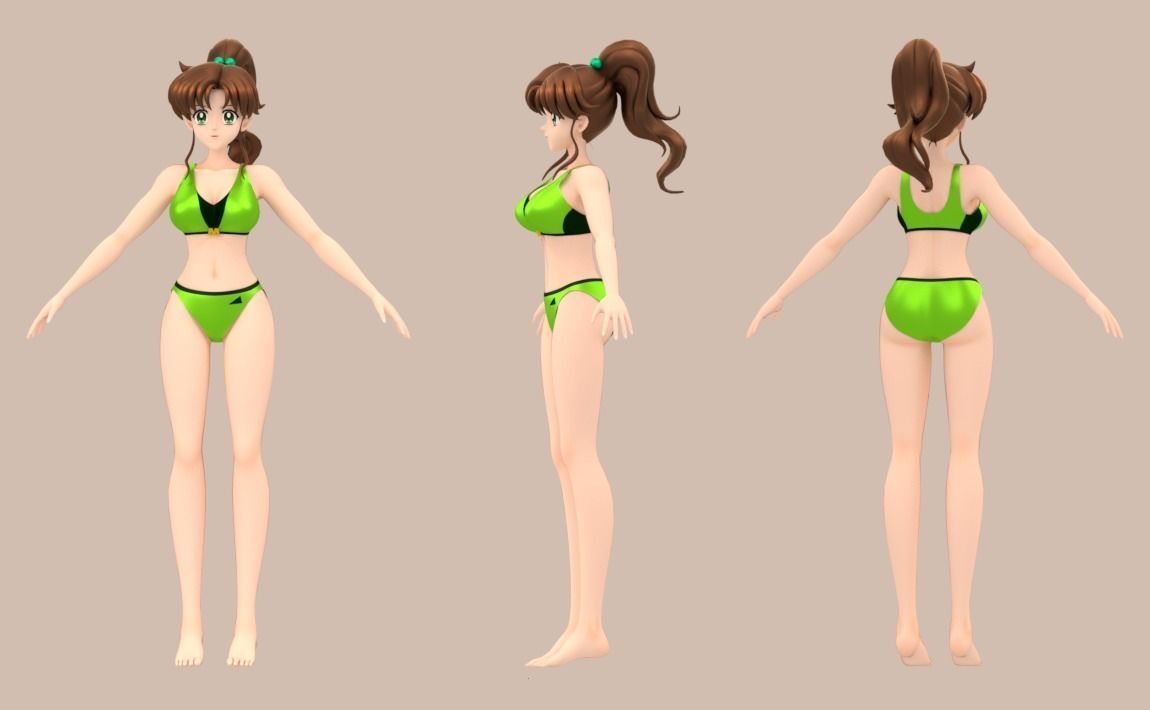 Sailor Jupiter 3D model_2