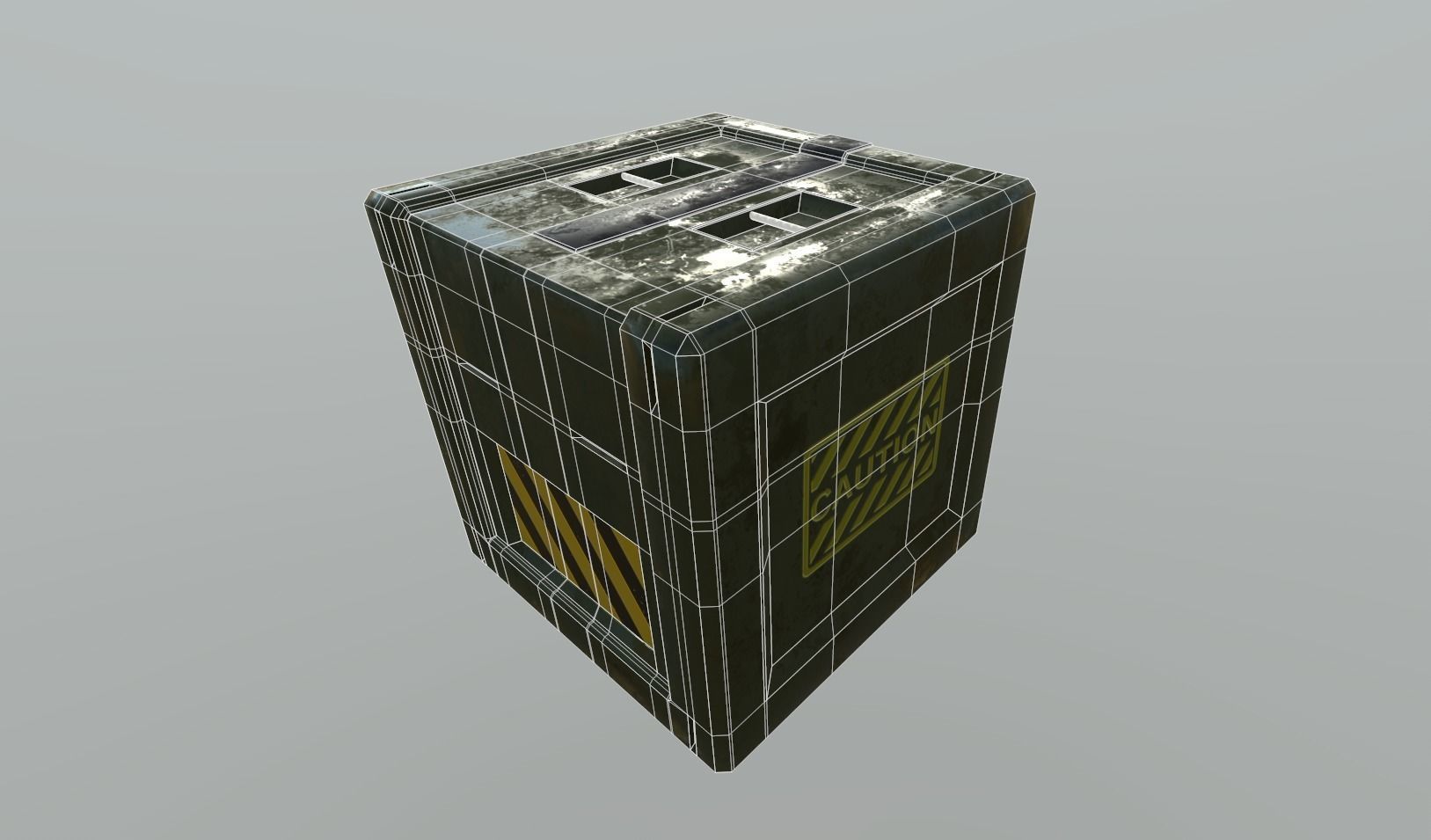 Sci Fi Box Low-poly 3D model_10