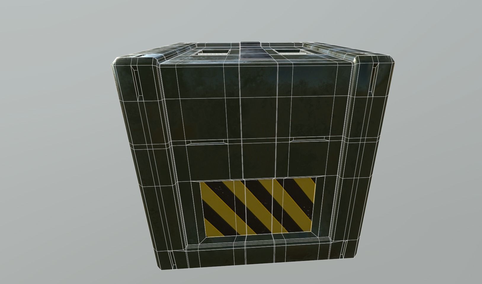 Sci Fi Box Low-poly 3D model_9