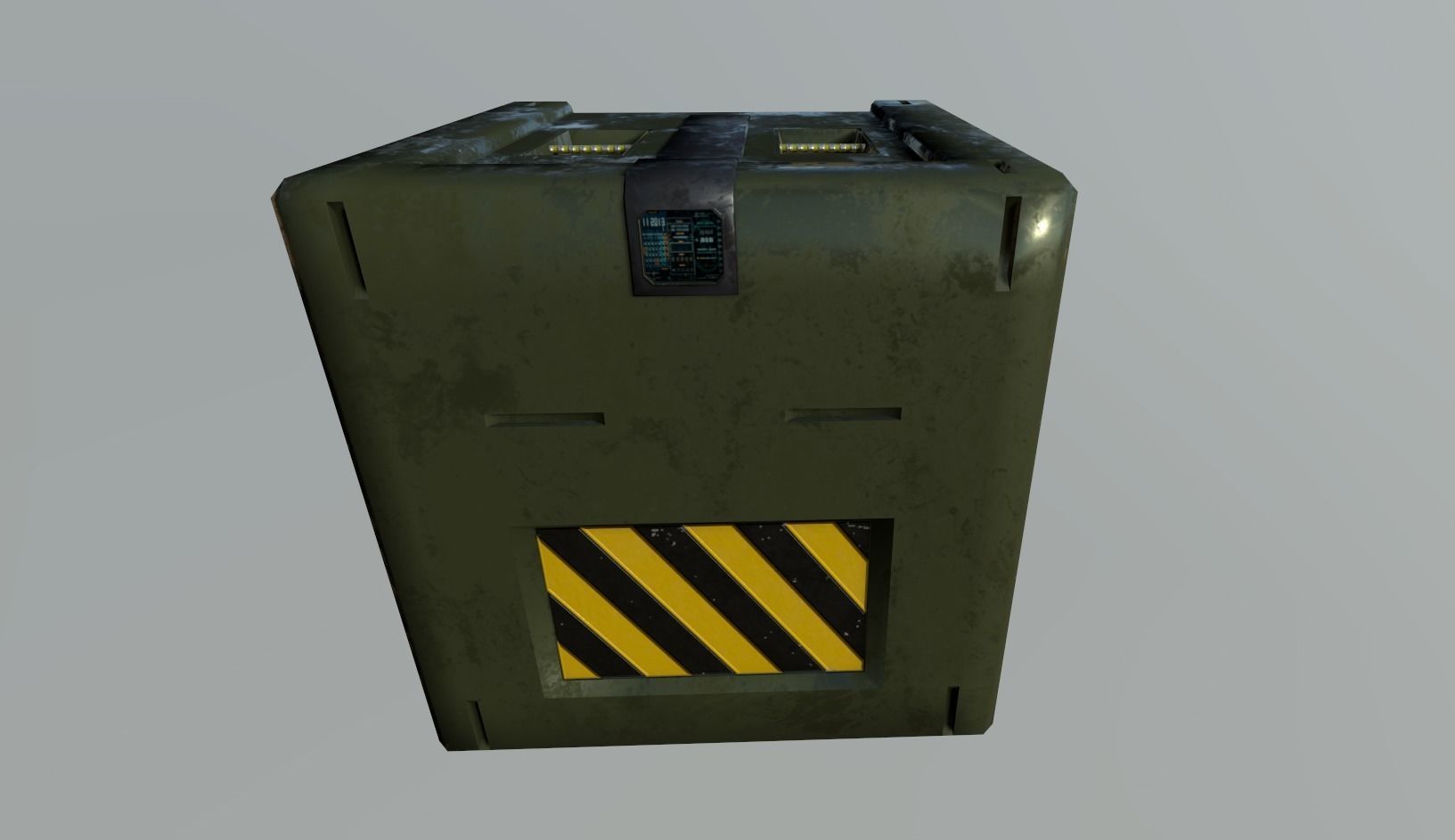 Sci Fi Box Low-poly 3D model_3
