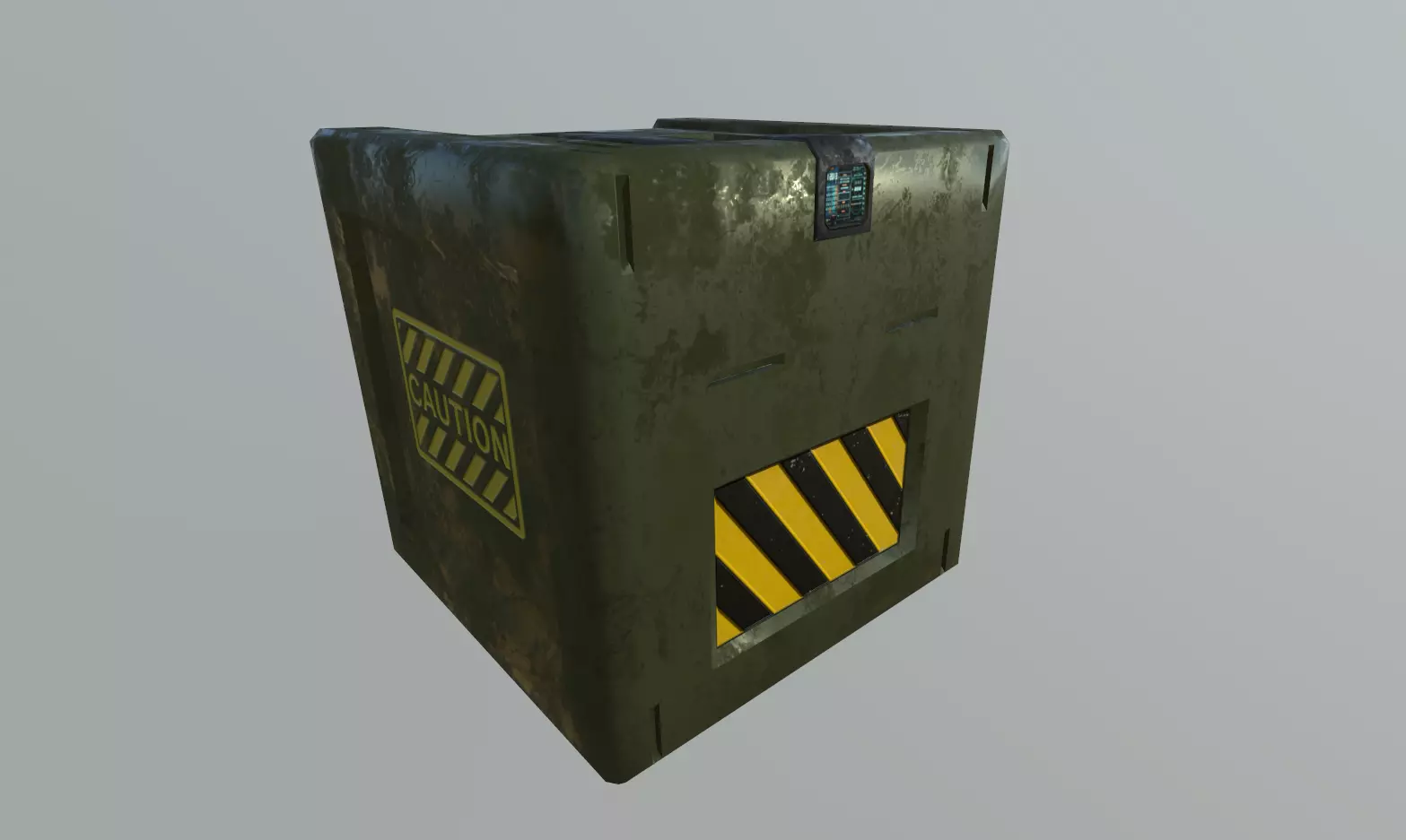 Sci Fi Box Low-poly 3D model_0