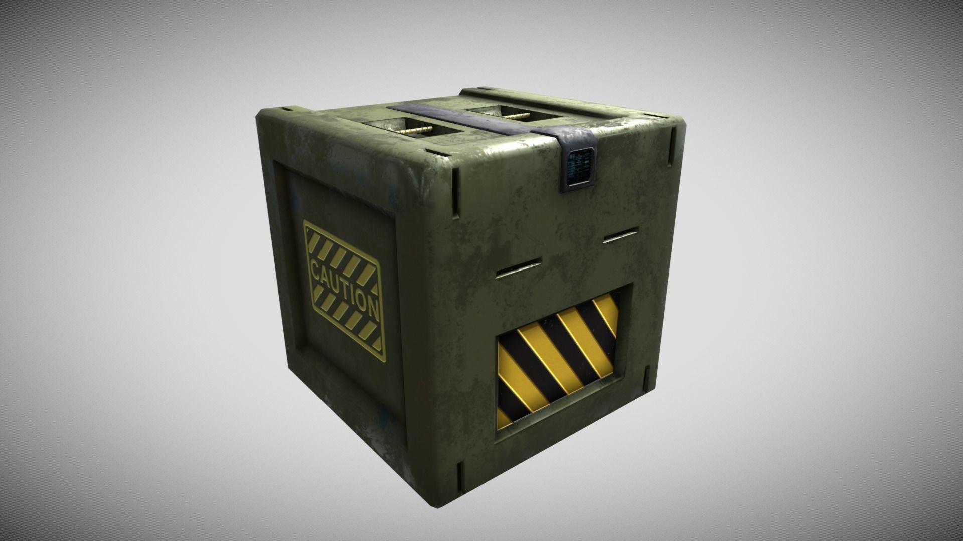 Sci Fi Box Low-poly 3D model_2